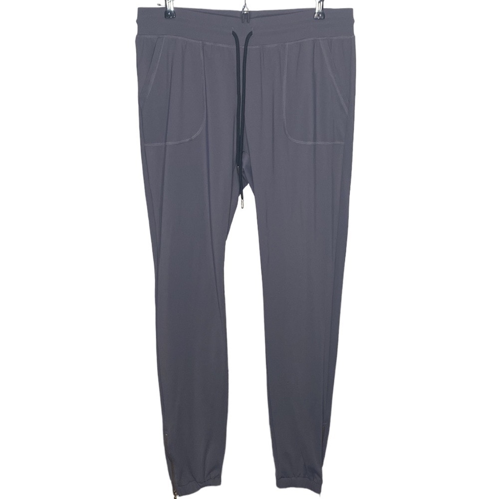 Zyia Dark Gray Peak Zipper Jogger Pants